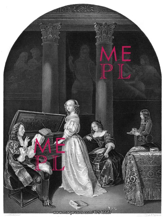 : Music at home, 17th century : Music at home, 17th century