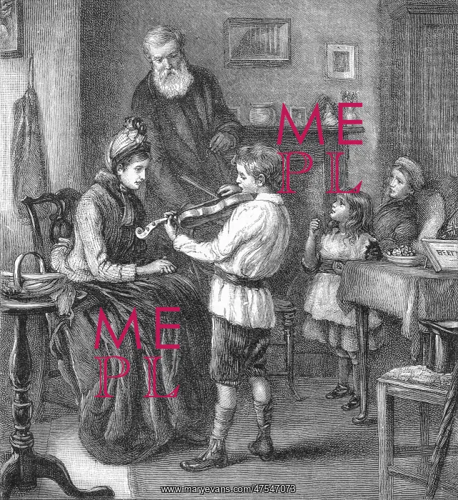 : Music at home - young violinist : Music at home - young violinist