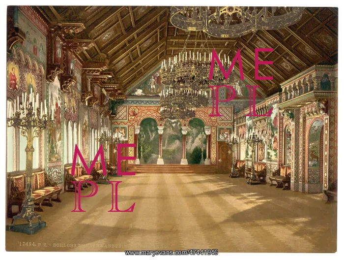 : Music room, Neuschwanstein Castle, Upper Bavaria, Germany : Music room, Neuschwanstein Castle, Upper Bavaria, Germany