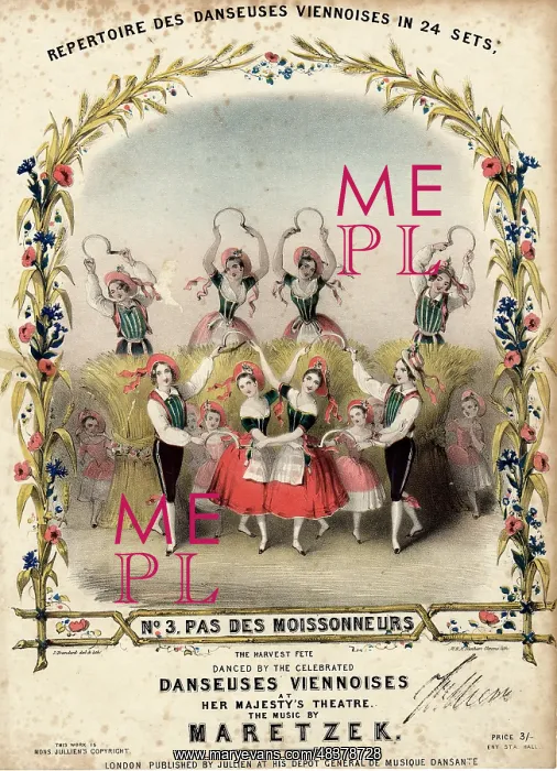 : Music sheet cover for Danseuses Viennoises : Music sheet cover for Danseuses Viennoises