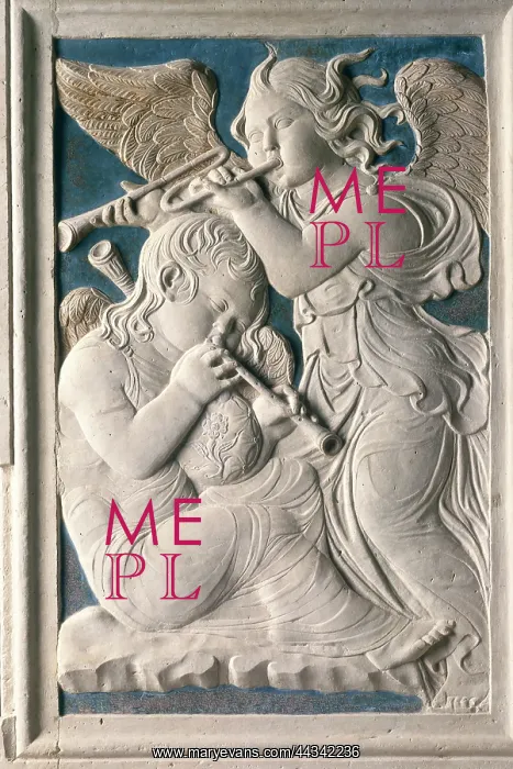: Musical angels, low relief by : Musical angels, low relief by