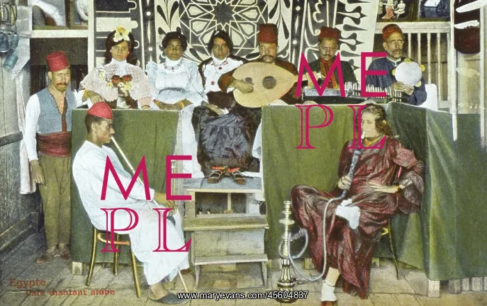 : Musical group in an Arab Cafe, Egypt : Musical group in an Arab Cafe, Egypt