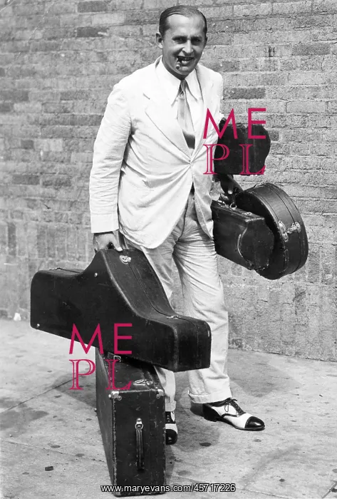 : Musician on his way to work : Musician on his way to work
