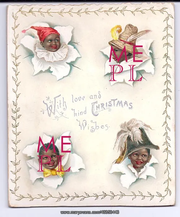 : Four musicians on a Christmas card : Four musicians on a Christmas card