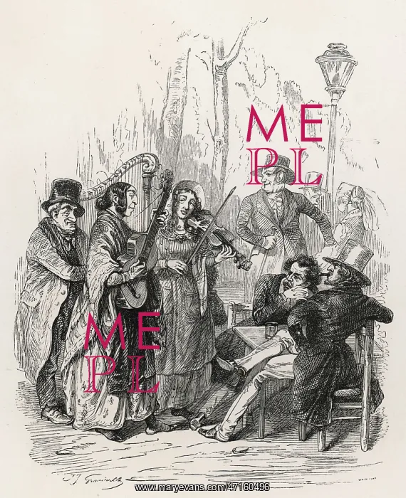 : Musicians in a French park : Musicians in a French park