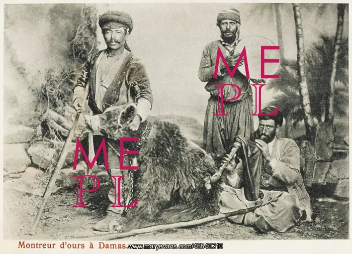 : Musicians and a performing bear - Syria : Musicians and a performing bear - Syria