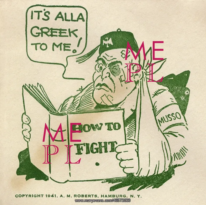 : Mussolini battered and bruised - USA - WW2 Propaganda : Mussolini battered and bruised - USA - WW2 Propaganda