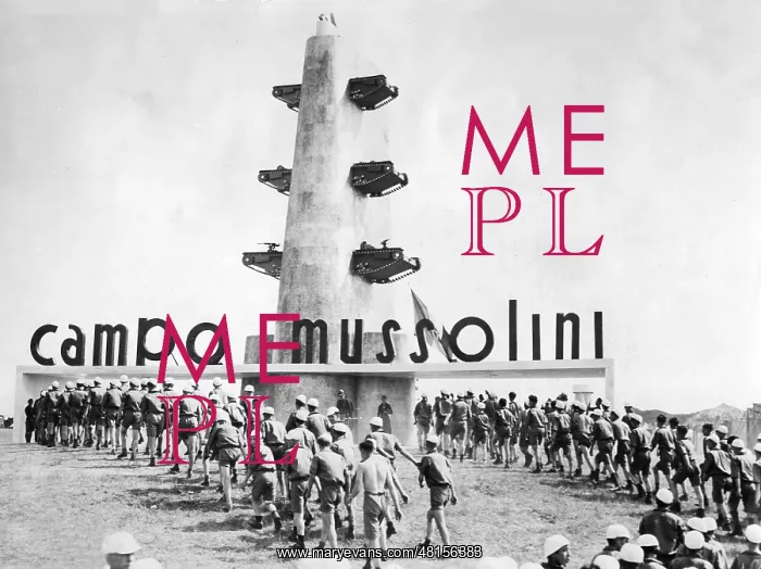 : Mussolini camp in Italy, 1935 : Mussolini camp in Italy, 1935