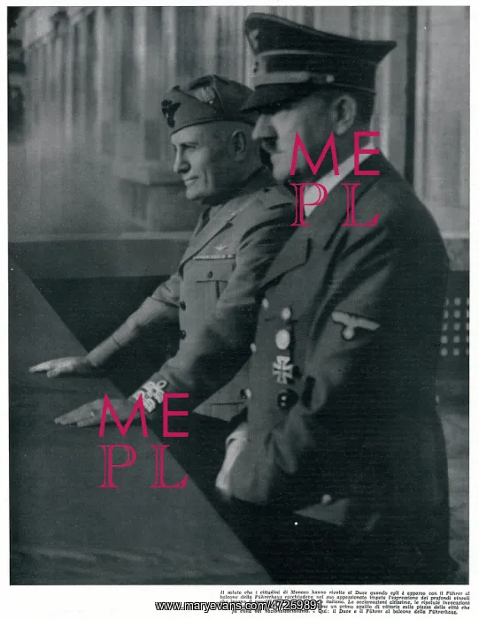 : MUSSOLINI / HITLER / BALCONY : MUSSOLINI / HITLER / BALCONY