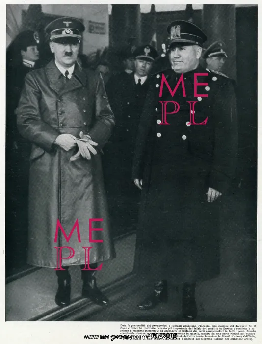 : MUSSOLINI / HITLER / MEETING : MUSSOLINI / HITLER / MEETING