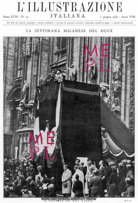 : Mussolini in Milan, 1930 : Mussolini in Milan, 1930