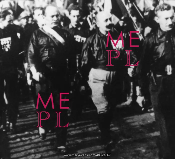 : Mussolini with supporters before the march on Rome : Mussolini with supporters before the march on Rome