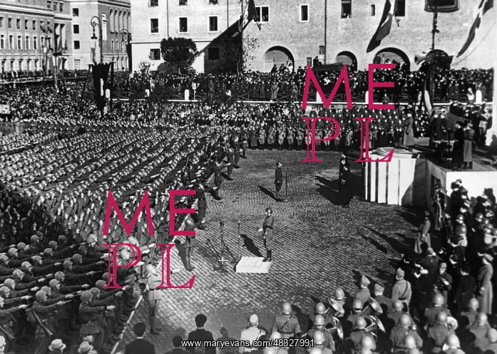  : Mussolini's speech to Blackshirts in Rome, 1942