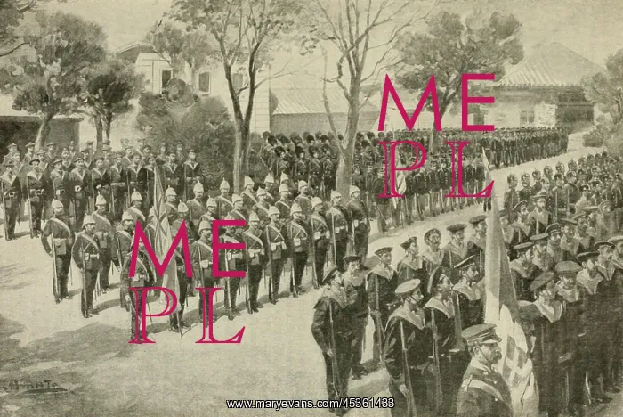 : Muster of the 409 foreign legation guards in Beijing : Muster of the 409 foreign legation guards in Beijing
