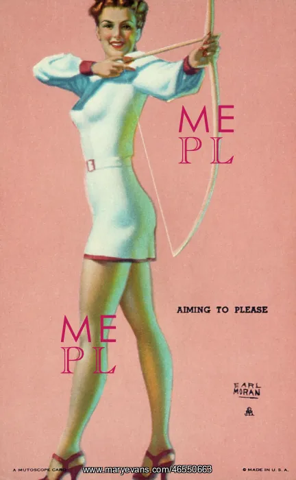 : Mutoscope Card, Aiming to Please, 1940s : Mutoscope Card, Aiming to Please, 1940s