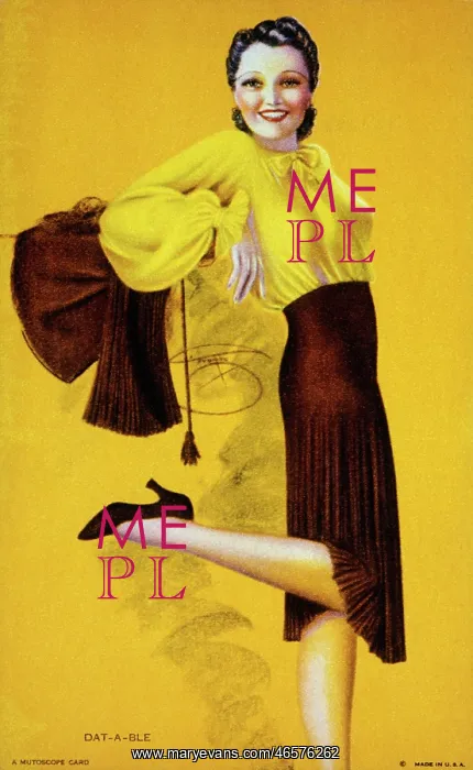 : Mutoscope Card, Dat-a-ble, 1940s : Mutoscope Card, Dat-a-ble, 1940s