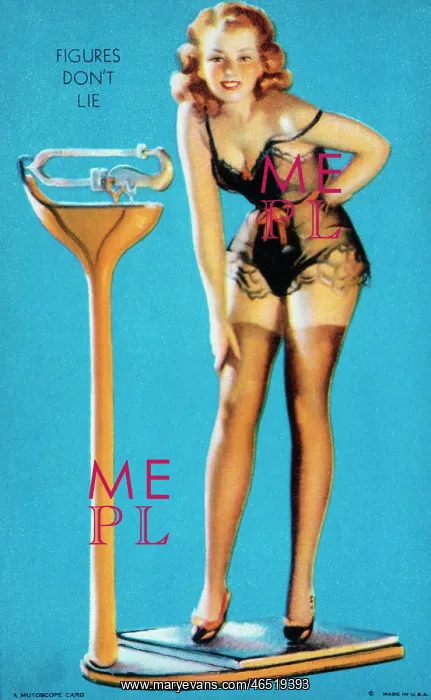 : Mutoscope Card, Figures Don't Lie, 1940s : Mutoscope Card, Figures Don't Lie, 1940s