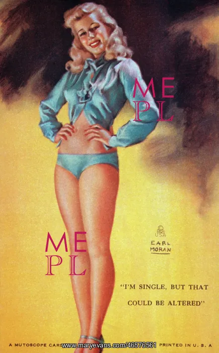 : Mutoscope Card, I'm Single, But That Could be Altered, 1940s : Mutoscope Card, I'm Single, But That Could be Altered, 1940s
