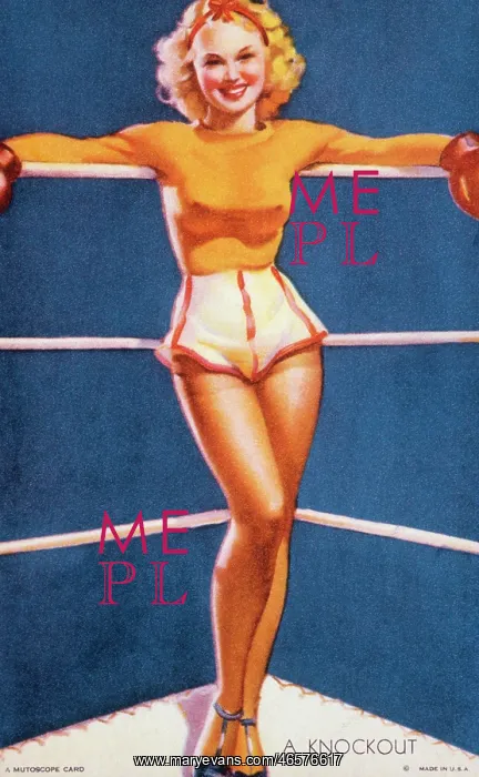 : Mutoscope Card, A Knockout, 1940s : Mutoscope Card, A Knockout, 1940s