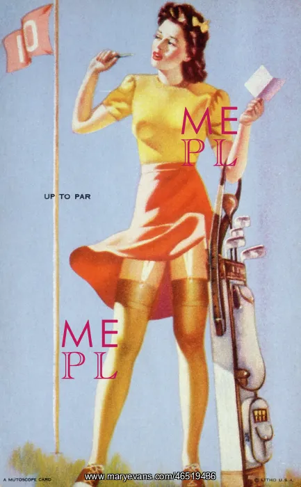  : Mutoscope Card, Up to Par, 1940s