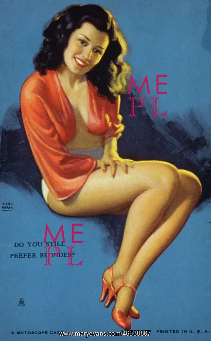  : Mutoscope Card, Do You Still Prefer Blondes? 1940s