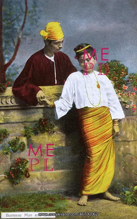  : Myanmar - Couple holding hands over a low wall