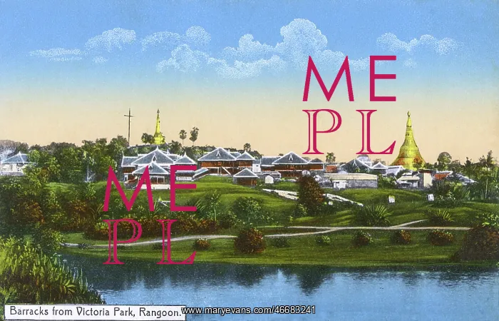  : Myanmar - Yangon - The Barracks as seen from Victoria Park