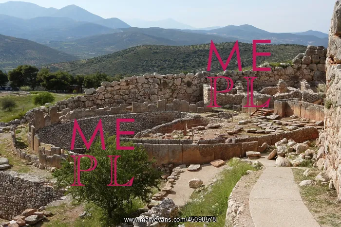 : Mycenae. MYCENAE, GREECE - APRIL 13 : A general view of Grave Circle A on April 13 : Mycenae. MYCENAE, GREECE - APRIL 13 : A general view of Grave Circle A on April 13