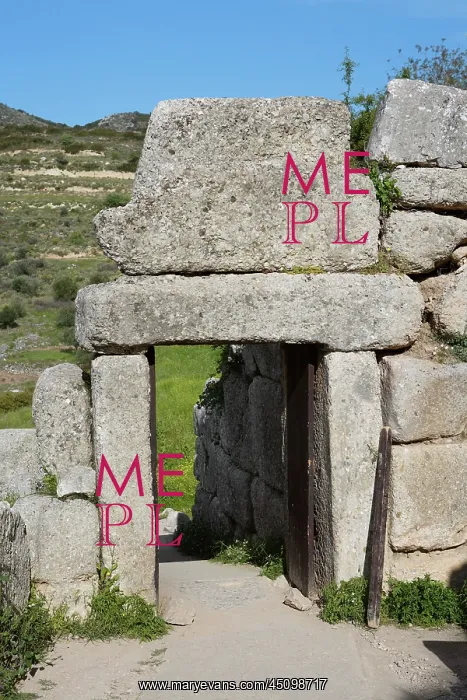 : Mycenae. MYCENAE, GREECE - APRIL 13 : A general view of the North Gate on April 13 : Mycenae. MYCENAE, GREECE - APRIL 13 : A general view of the North Gate on April 13
