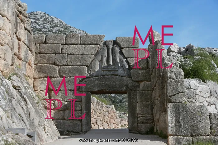  : Mycenae. MYCENAE, GREECE - APRIL 13 : A general view of the Lion Gate on April 13
