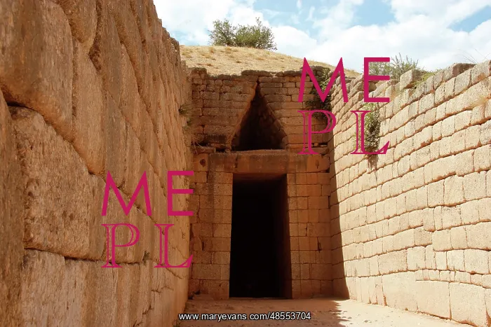 : Mycenaean civilization. Mycenae. Treasury of Atreus or Tomb : Mycenaean civilization. Mycenae. Treasury of Atreus or Tomb