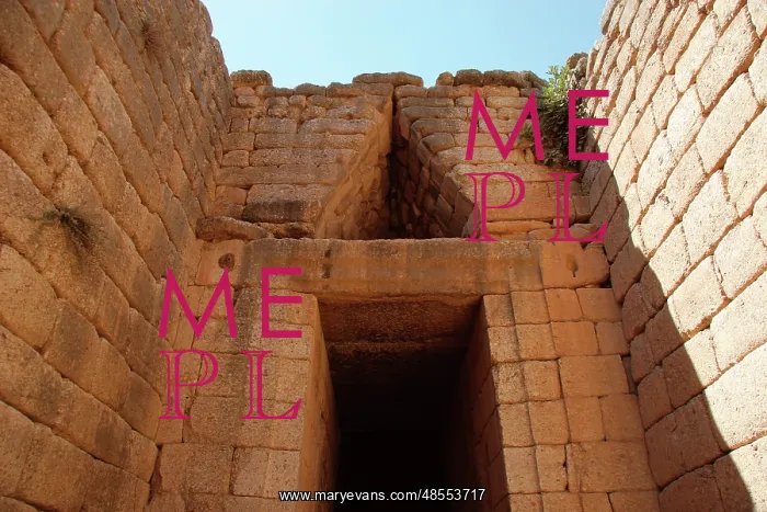 : Mycenaean civilization. Mycenae. Treasury of Atreus or Tomb : Mycenaean civilization. Mycenae. Treasury of Atreus or Tomb