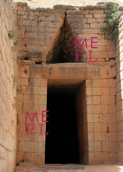 : Mycenaean civilization. Mycenae. Treasury of Atreus or Tomb : Mycenaean civilization. Mycenae. Treasury of Atreus or Tomb