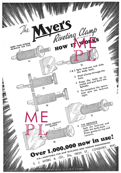 : Myers Aircraft Riveting Equipment : Myers Aircraft Riveting Equipment