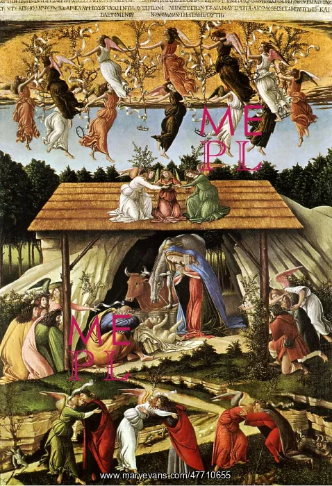 : Mystic Nativity, by Botticelli : Mystic Nativity, by Botticelli