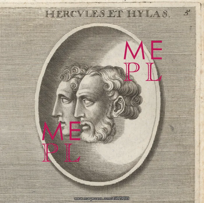 : Mythical hero Hercules and his servant Hylas : Mythical hero Hercules and his servant Hylas