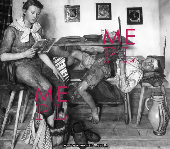 : Nach Feierabend - After Work by Sepp Hilz, 1941 : Nach Feierabend - After Work by Sepp Hilz, 1941