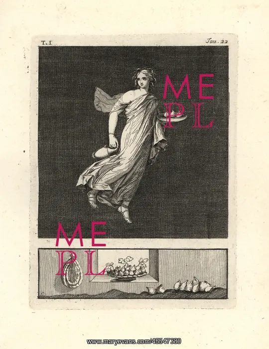 : A Naiad, a follower of Bacchus, carrying a : A Naiad, a follower of Bacchus, carrying a