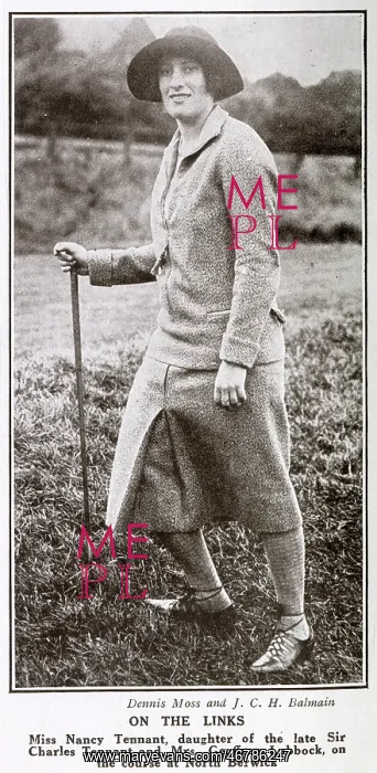 : Nancy Tennant playing golf at North Berwick : Nancy Tennant playing golf at North Berwick