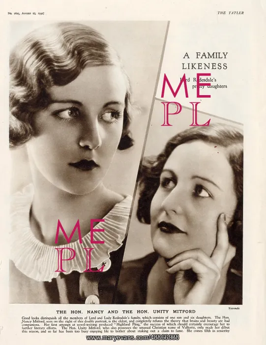 : Nancy and Unity Mitford by Yevonde : Nancy and Unity Mitford by Yevonde