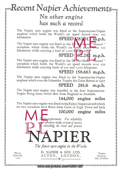  : Napier Aero Engine