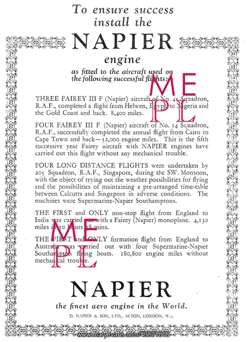  : Napier Aero Engine
