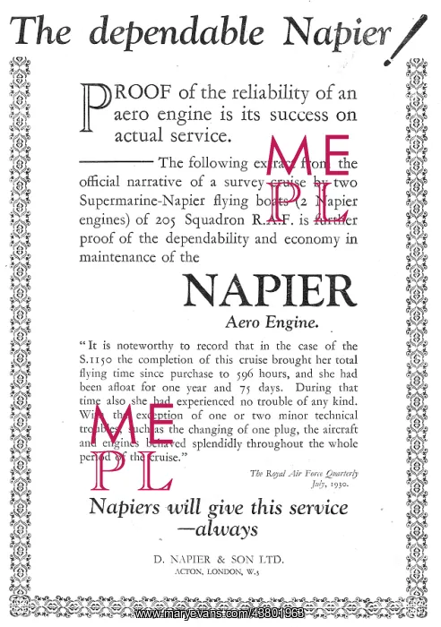  : Napier Aero Engine