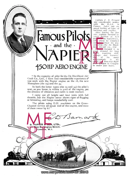 : Napier Aero Engine Testimonials - Capt Barnard : Napier Aero Engine Testimonials - Capt Barnard