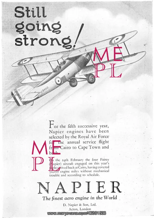 : Napier Aero Engines 1930 : Napier Aero Engines 1930