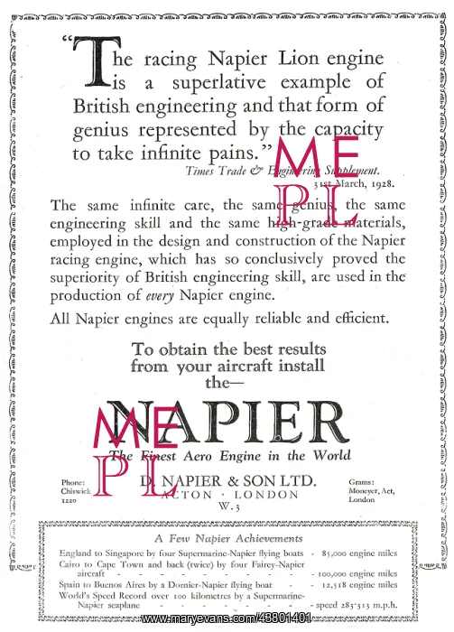  : Napier Lion Aero Engine