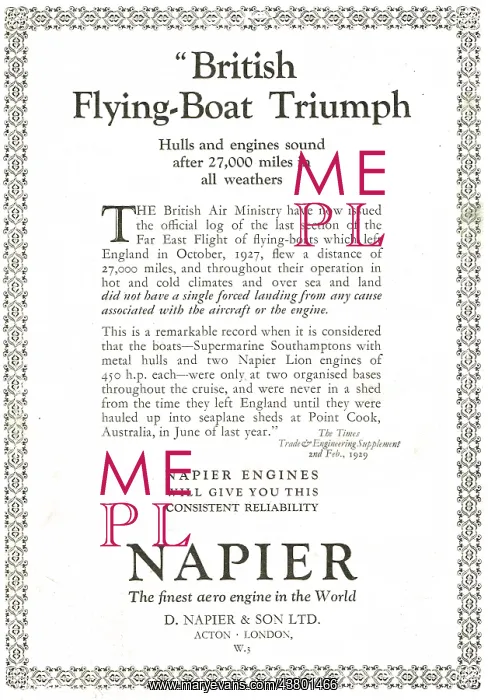 : Napier Lion Aero Engines : Napier Lion Aero Engines