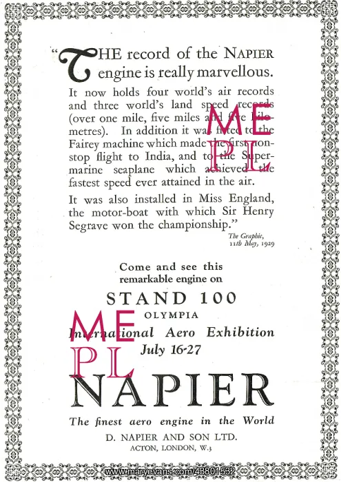 : See Napier Lion Aero Engines : See Napier Lion Aero Engines
