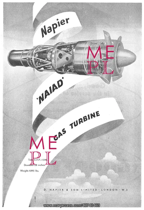 : Napier Naiad Aircraft Jet Engine : Napier Naiad Aircraft Jet Engine