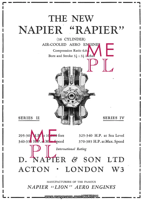 : Napier Rapier Aero Engine : Napier Rapier Aero Engine